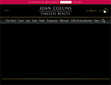 Tablet Screenshot of joancollinsbeauty.com